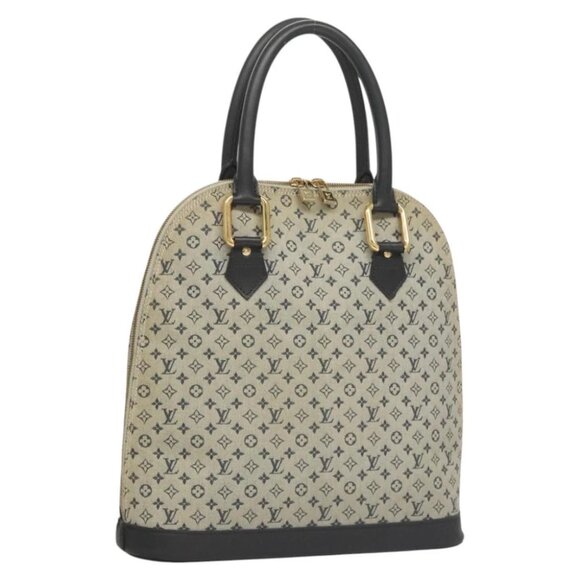 LOUIS VUITTON Monogram Mini Alma Haut Hand Bag Blue M92202 LV Auth 117318 - Picture 1 of 14